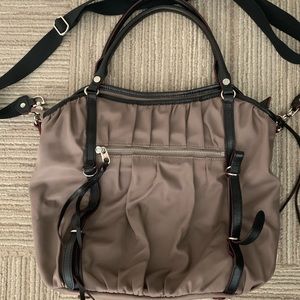 Taupe pleated nylon MZ Wallace Bianca